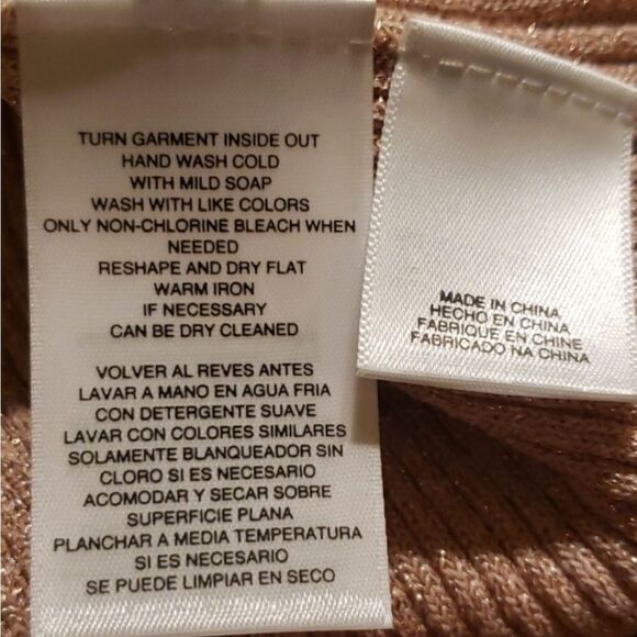 NWOT Rachel Roy Collection Dusty Pink Metalic Pullover Sweater - Picture 4 of 7